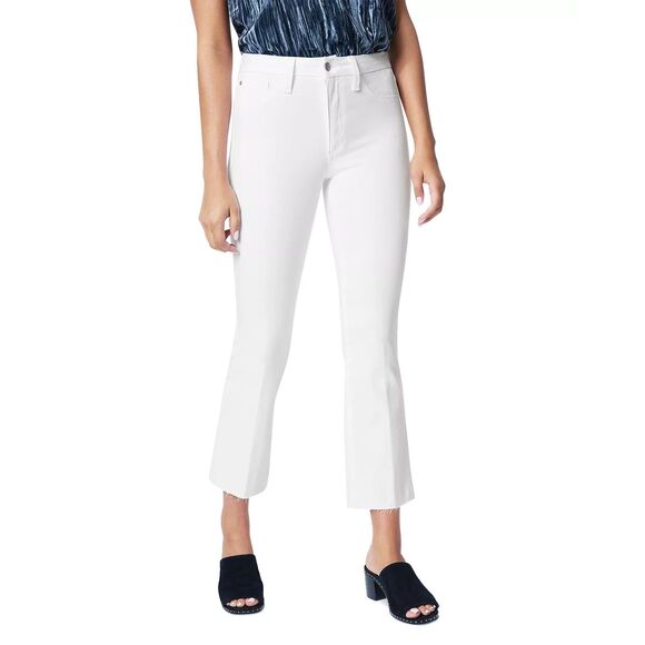 JOE'S JEANS Flawless Hi (Rise) Honey Curvy Cropped Bootcut White Jeans Size 32 - Picture 1 of 9